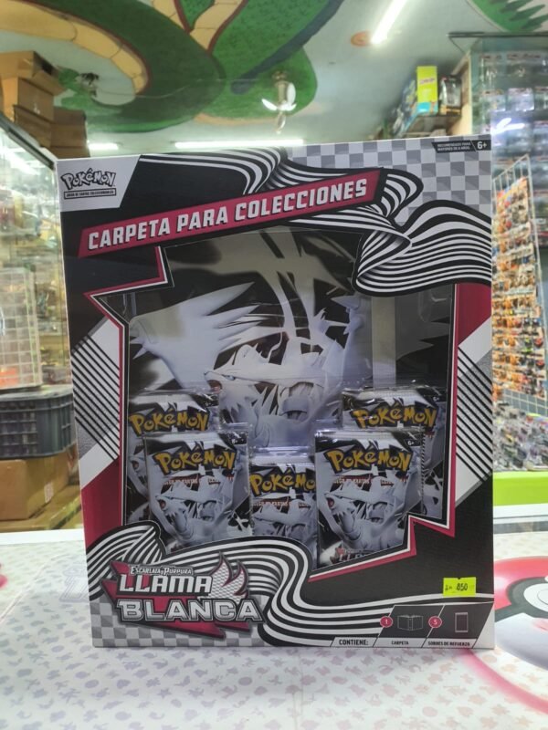 carpeta de llama blanca